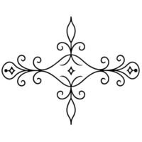 A black and white drawing of a decorative cross vector