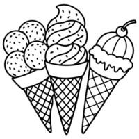 Free printable coloring pages ice cream coloring pages vector