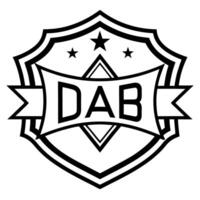 The logo for the dab, a company that makes custom clothing vector