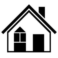 a home icon silhouette on white background, illustration line art vector
