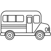 School bus coloring pages vector