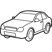 Car coloring pages for kids vector