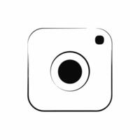 An instagram camera icon on a white background vector