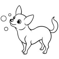 Chihuahua coloring pages vector