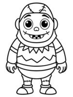 Sackboy coloring pages vector