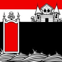 eerie and spooky red wall background for halloween and horror theme with copyspace for text, vector