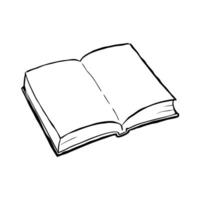 Open book sketch illustration vector