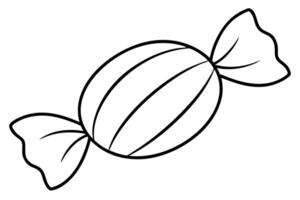 A black and white drawing of a candy bar vector