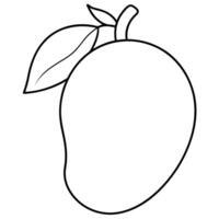 Mango coloring pages vector