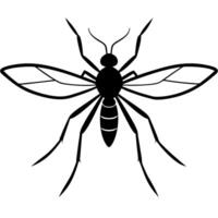 mosquito menace silhouette, different style art, solid white color background, illustration vector