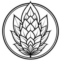 A black and white logo for a beer company vector