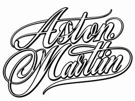 default an elegant cursive calligraphic script renderin 1 , the lettering aston martin with vector