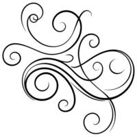 A black and white drawing of a swirl vector