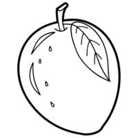 Mango coloring pages vector