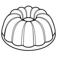 a bundt pan, illustration line art vector