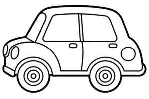 Car coloring pages for kids vector