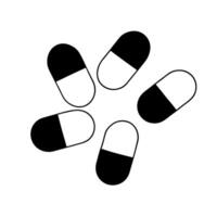 Pill capsules icon illustration vector