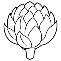 Artichoke coloring pages vector