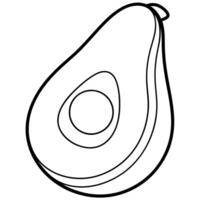 Avocado coloring pages vector