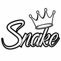 Snake logo with crown on it vector