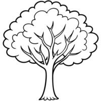 tree, illustration line art vector