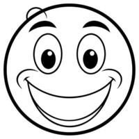 A smiling face with a big smile on it vector