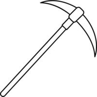 pickaxe, illustration line art vector