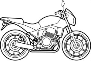 Motorcycle coloring pages for kids vector