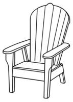 A chair coloring page vector