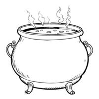 Caulding of boiling water coloring page vector