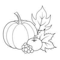 Thanksgiving coloring pages vector