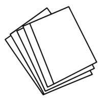 cardboard hseets, illustration line art vector