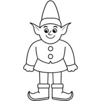 a close-up of an elf costume, complete with pointy shoes, illustration line art vector