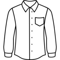 A shirt with a pocket on the front vector