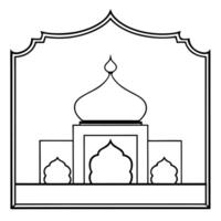 Islamic architecture icon vector