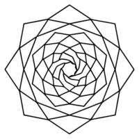 A black and white drawing of a spiral vector