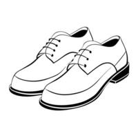 deserts shoes, illustration line art vector