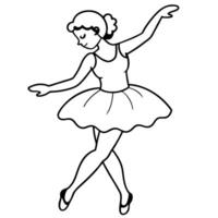 Ballerina coloring pages vector