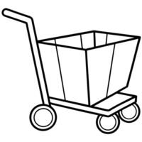 trolley, illustration line art vector
