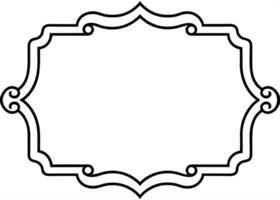 A black and white outline of a frame vector