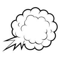 A cartoon cloud with a speech bubble vector