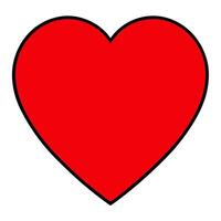 a simple, clean illustration of a classic red heart shape the heart should have smooth, vector