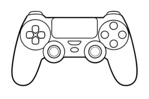 a black and white silhouette of a playstation 4 controller the controller is facing the viewer the vector