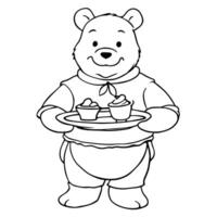 Winnie the pooh coloring pages vector