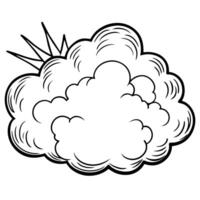 cloud, illustration line art vector
