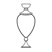 An illustration of a vase with a lid vector