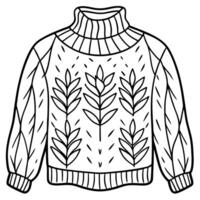 Sweater with leaves on it illustration vector