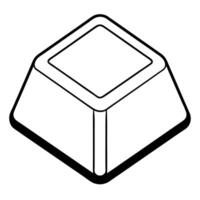 A black and white drawing of a computer keyboard vector