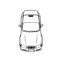 A drawing of a car on a white background vector