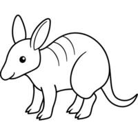 An armadillo coloring page vector